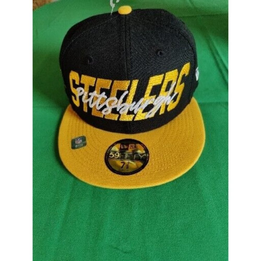 Pittsburgh Steelers NEW ERA Fitted Hat 59Fifty NFL 2022 Draft Men's Size 7 3/8